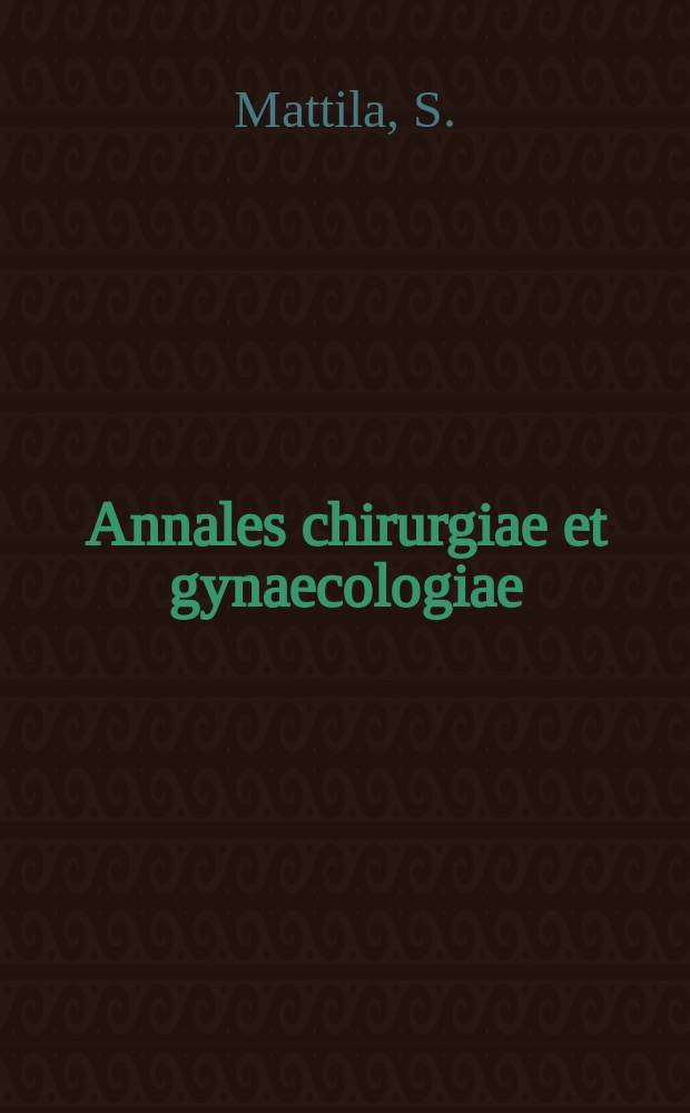 Annales chirurgiae et gynaecologiae : Proteins of the human prostate tissue