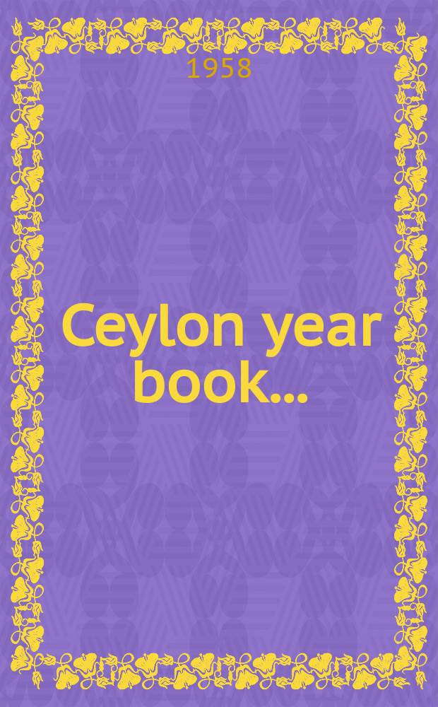Ceylon year book...