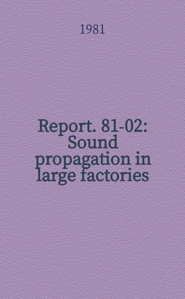 Report. 81-02 : Sound propagation in large factories