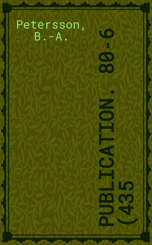 Publication. 80-6(435) : The upside-down roof