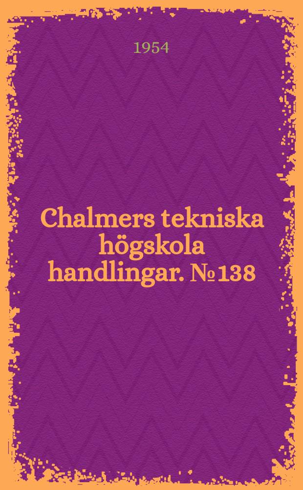 Chalmers tekniska högskola handlingar. № 138 : The propagation of electronic space charge waves in periodic structures