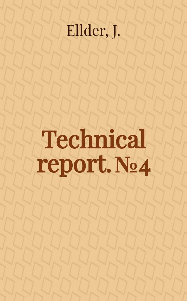 Technical report. №4 : Radio astronomy microwave spectral line investigations