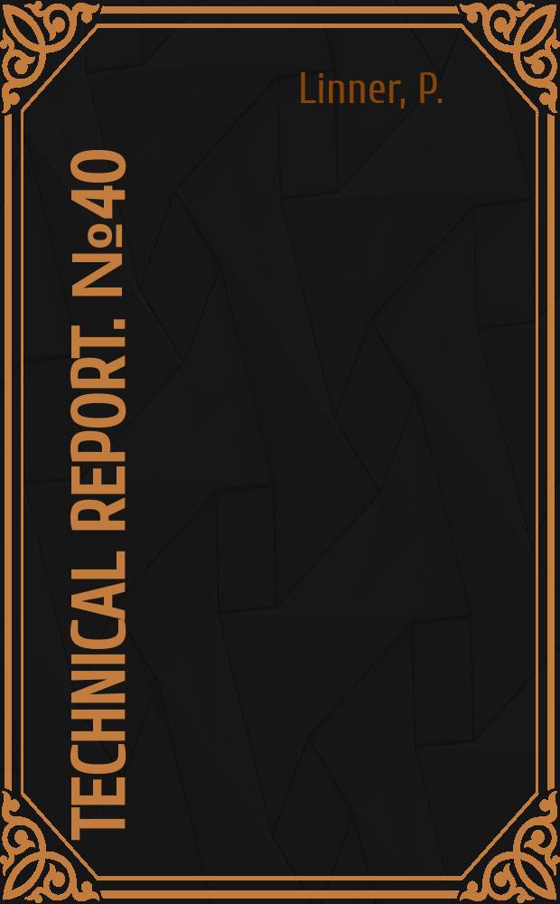 Technical report. №40 : Topics in microwave