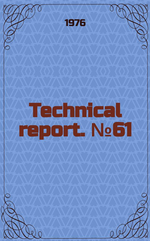 Technical report. №61 : Two applications of coherent laser light