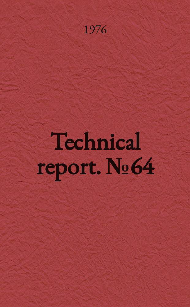 Technical report. №64 : Algebraic development of filter design algorithms