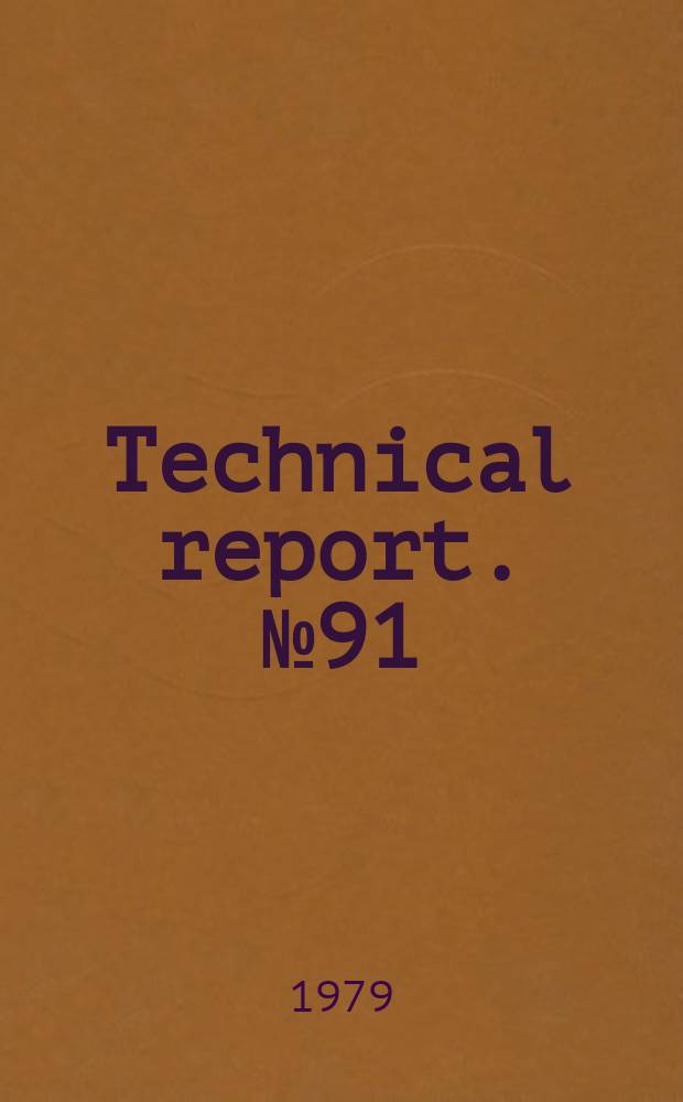 Technical report. №91 : Effects of nonionizing electromagnetic...