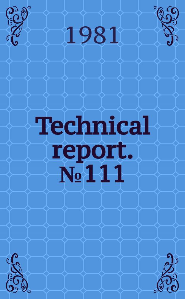Technical report. №111 : On image processing in the context...