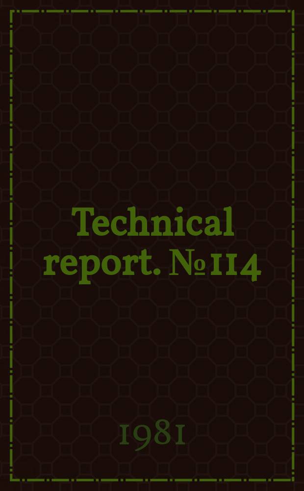 Technical report. №114 : Laser electro - optic instrumentation...
