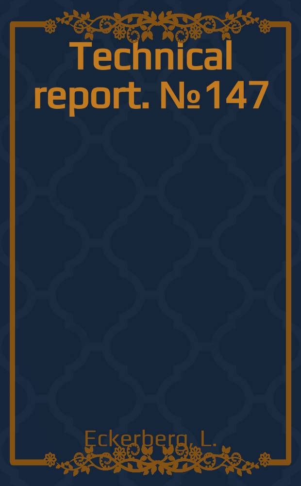 Technical report. №147 : Subharmonic oscillations in series circuits