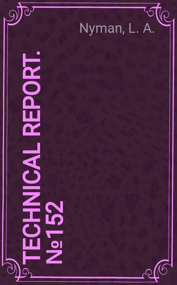 Technical report. №152 : Circumstellar and interstellar...