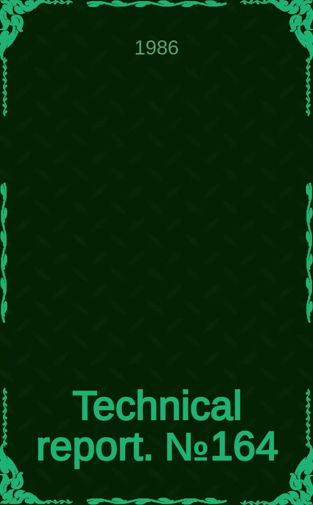 Technical report. №164 : Characteristics of GaAs Schottky - barrier...