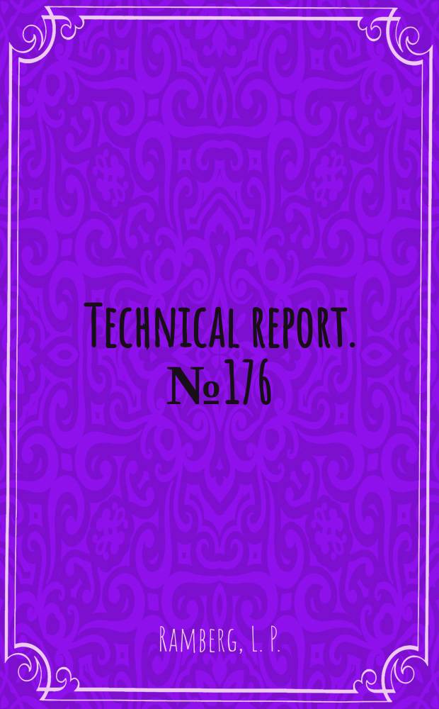 Technical report. №176 : Transport and related properties...