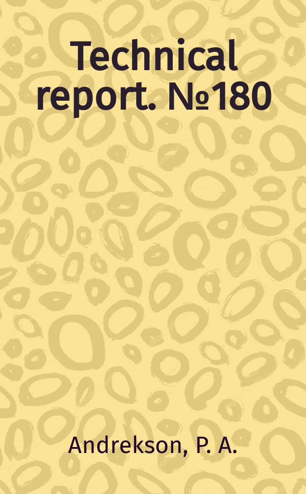 Technical report. №180 : Terminal electrical noise...