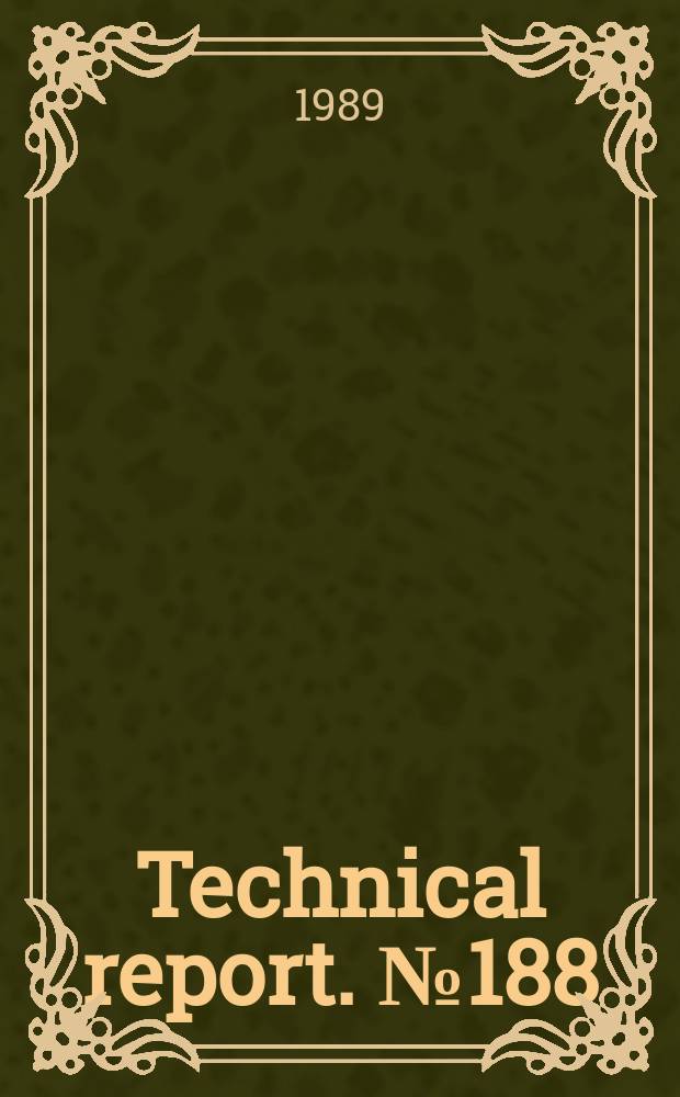 Technical report. №188 : Photo-conductive devices...