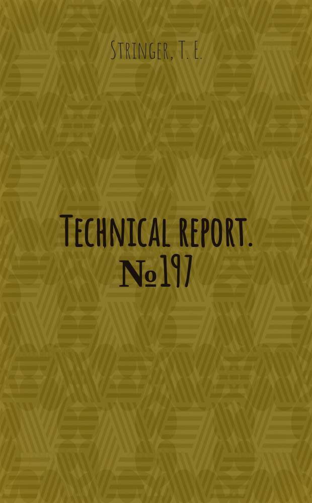 Technical report. №197 : Fluctuation and transport in Tokamaks...