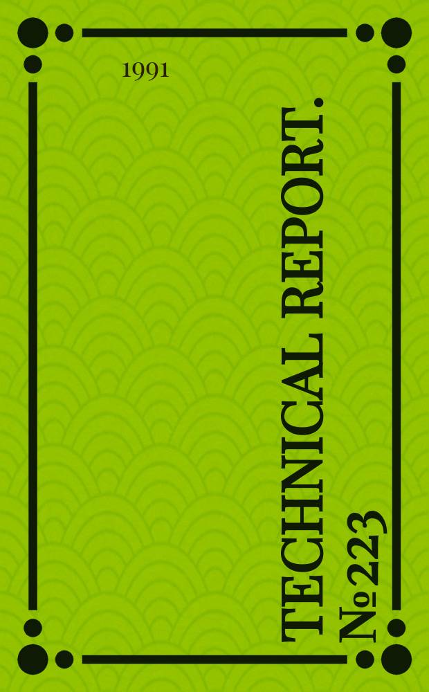 Technical report. №223 : Preparation and electrical characterization...