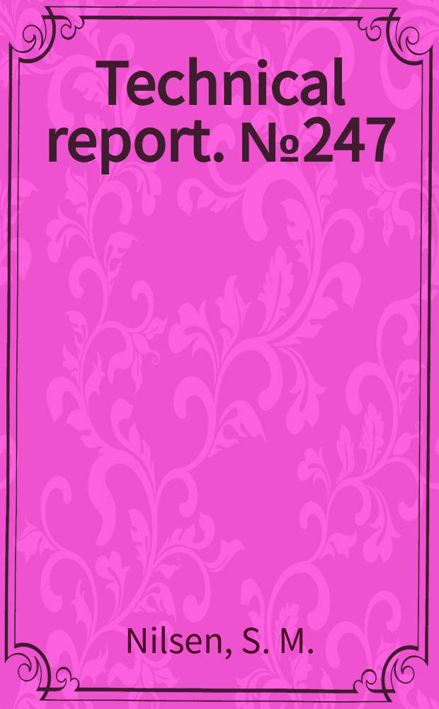 Technical report. №247 : Design and fabrication of III-V...