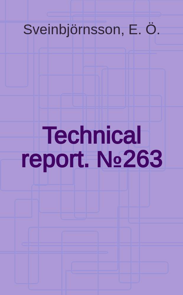 Technical report. №263 : Electrical properties of gold - related