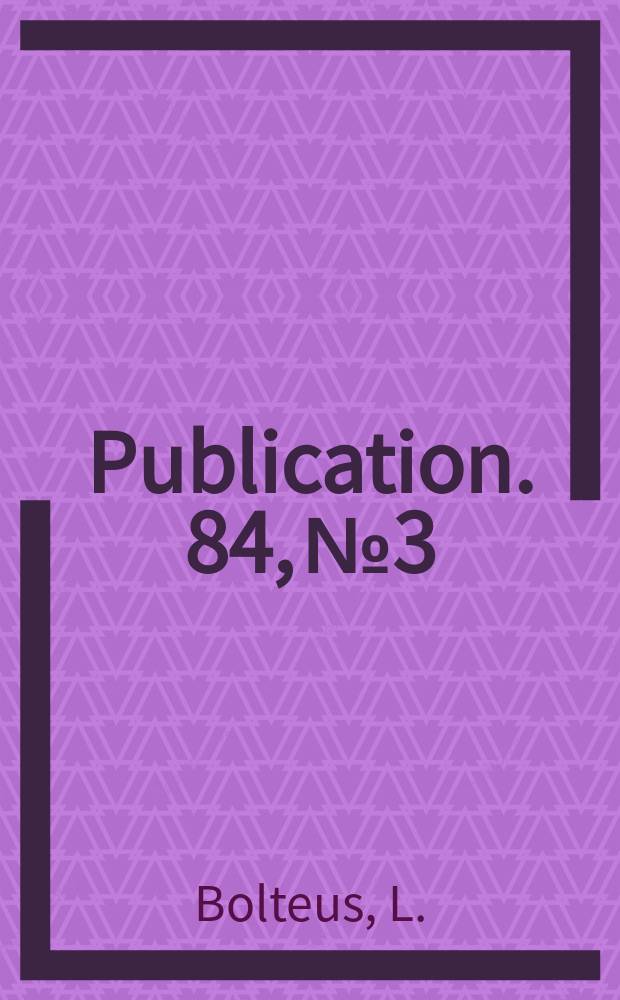 Publication. 84, №3 : Soil - structure interaction