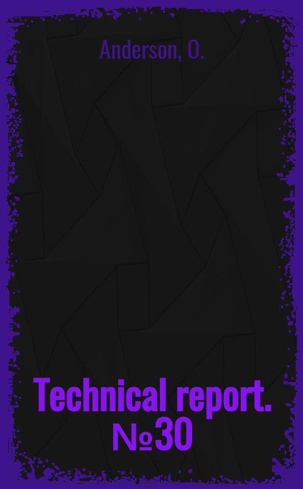 Technical report. №30 : Studies of generalized variational principles