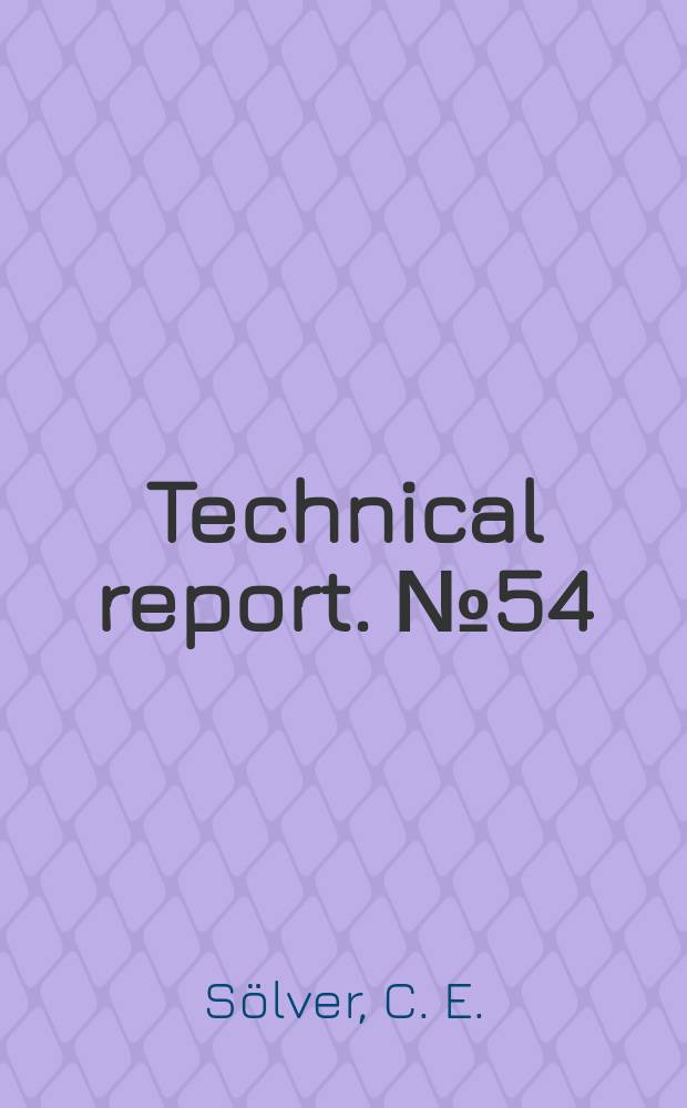 Technical report. №54 : Discharge pulses in transformer...