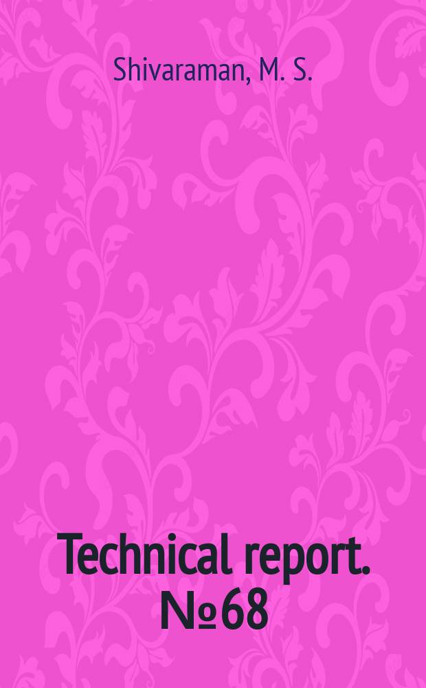 Technical report. №68 : Development of a hydrogen sensitive MOS transistor