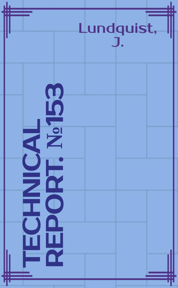 Technical report. №153 : Methods for predicting AC transmission