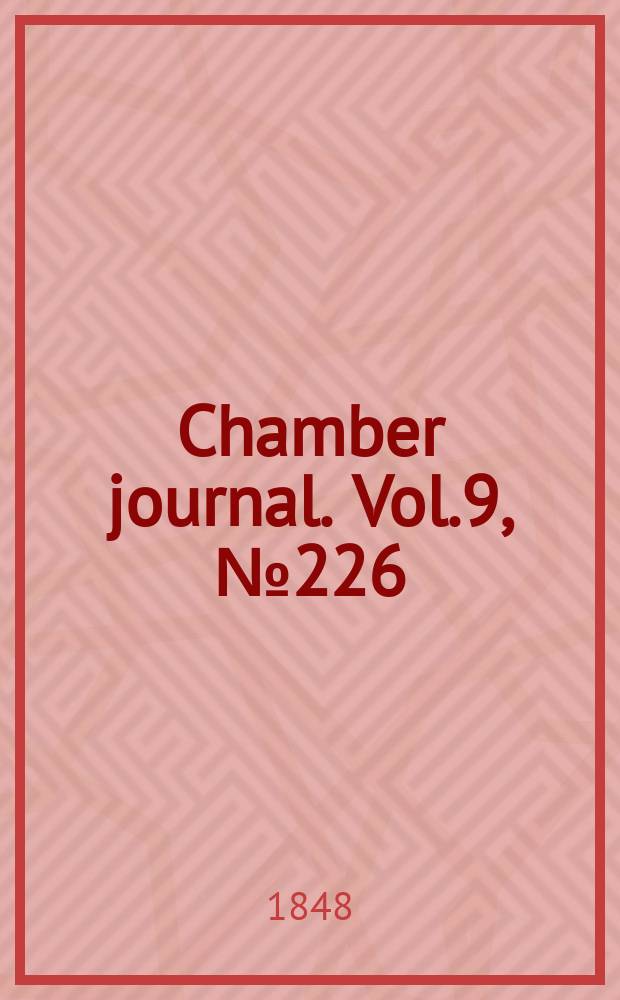Chamber journal. Vol.9, №226