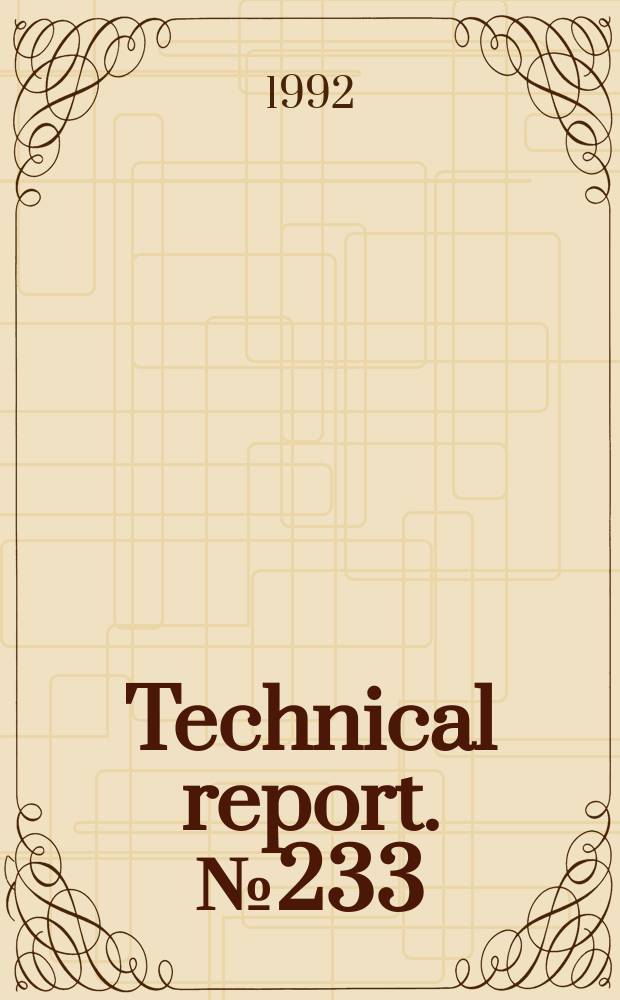 Technical report. №233 : Computer simulations of photonic...