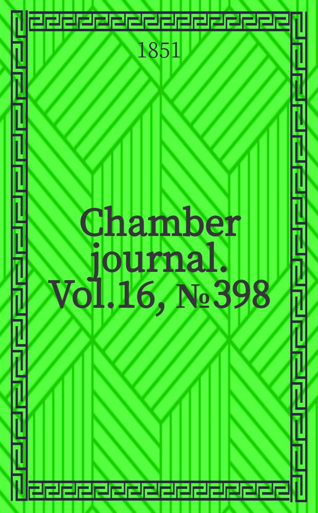 Chamber journal. Vol.16, №398