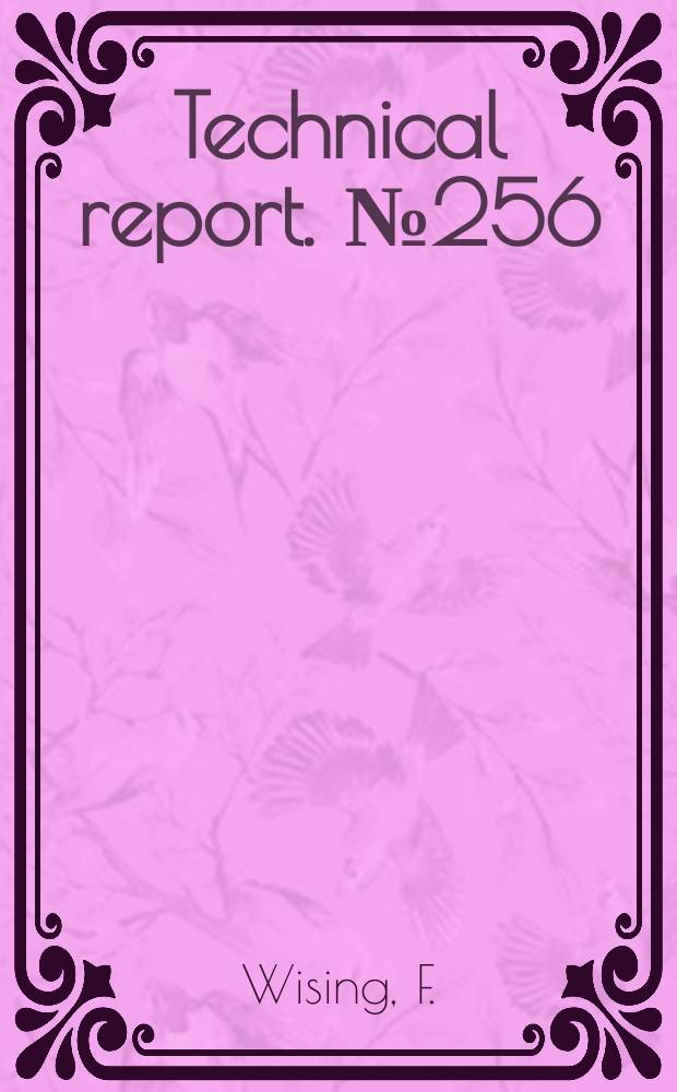 Technical report. №256 : On fast - ion transport and burn control...