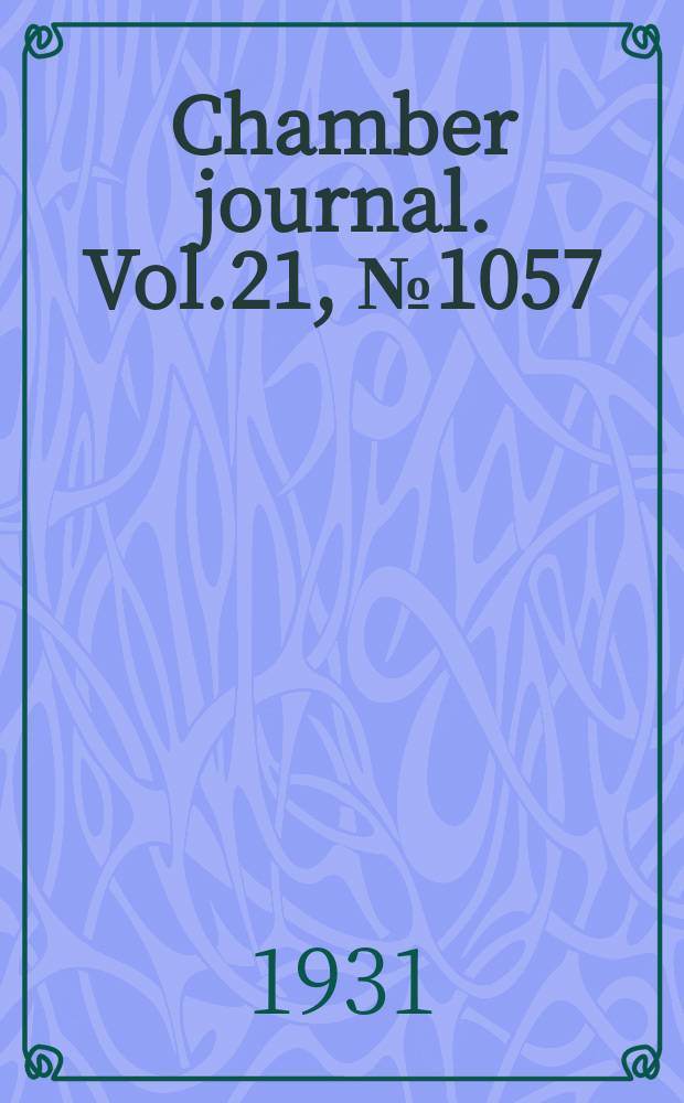 Chamber journal. Vol.21, №1057