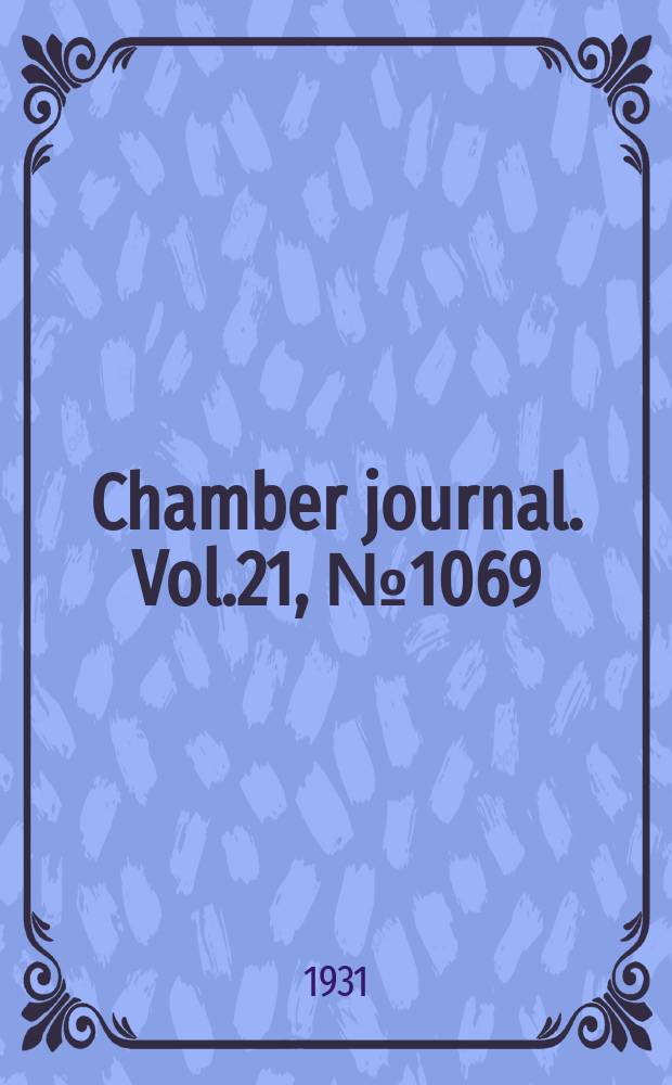 Chamber journal. Vol.21, №1069