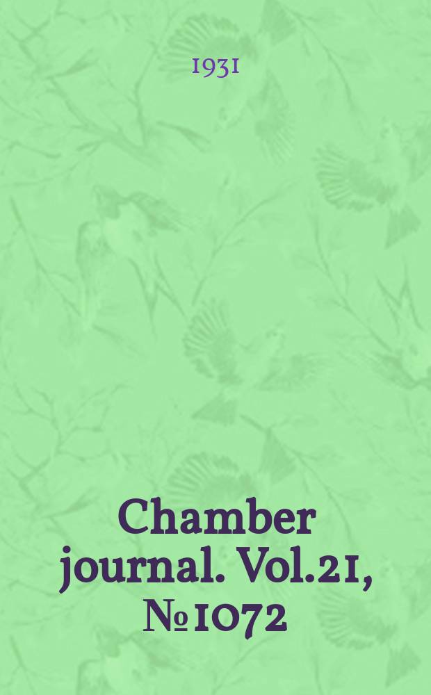 Chamber journal. Vol.21, №1072