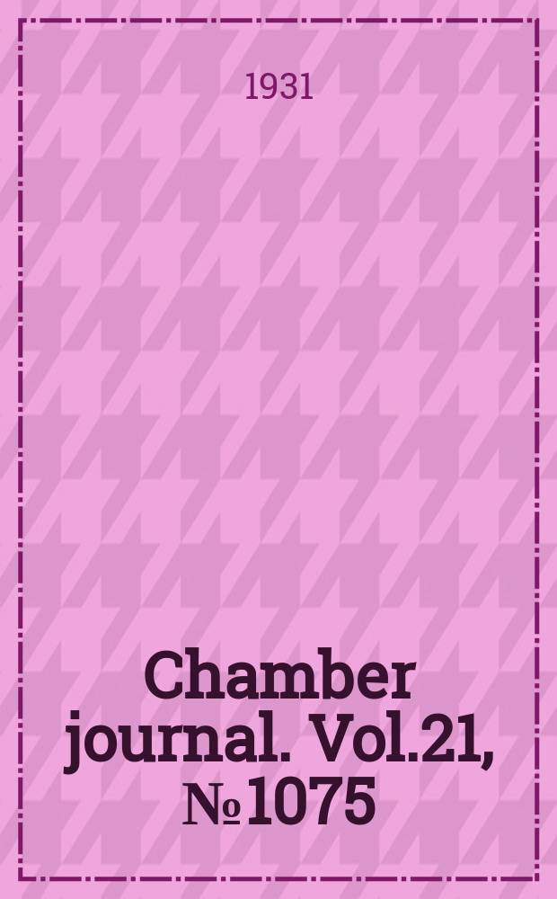 Chamber journal. Vol.21, №1075