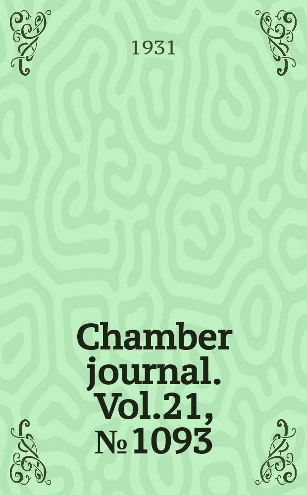 Chamber journal. Vol.21, №1093