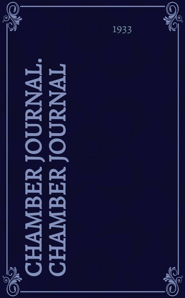 Chamber journal. Chamber journal