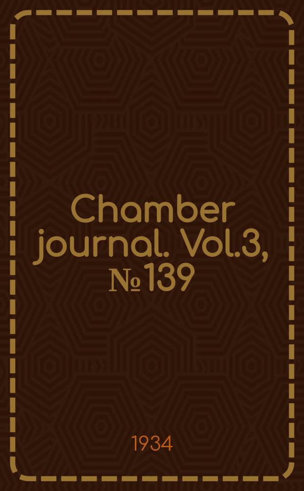 Chamber journal. Vol.3, №139