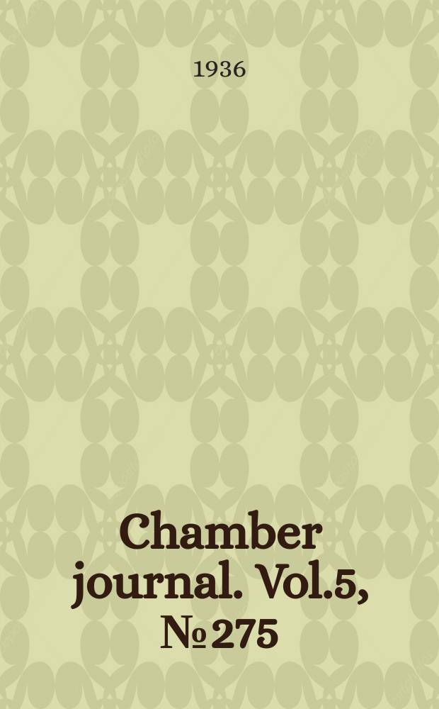 Chamber journal. Vol.5, №275