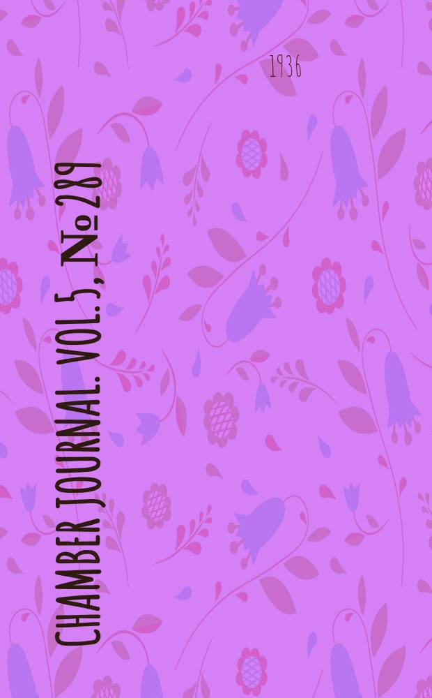 Chamber journal. Vol.5, №289