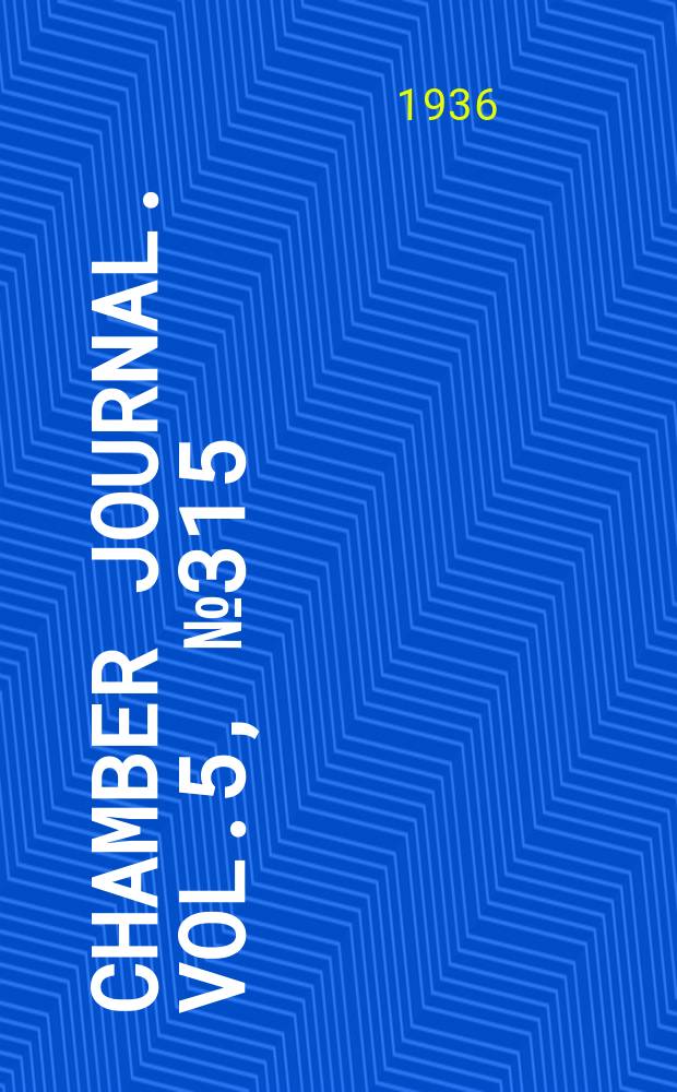 Chamber journal. Vol.5, №315