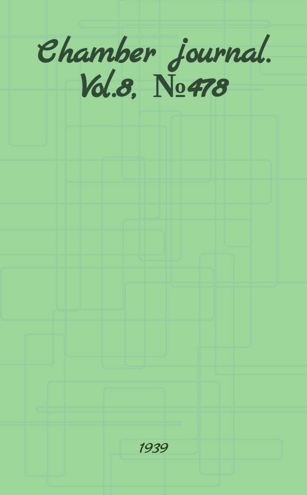 Chamber journal. Vol.8, №478