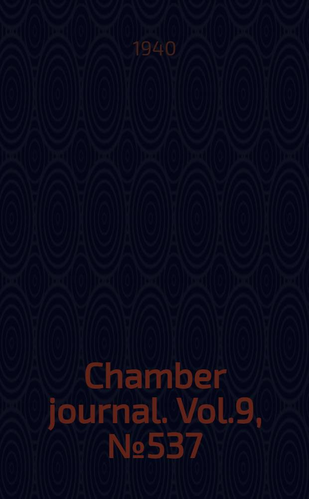 Chamber journal. Vol.9, №537