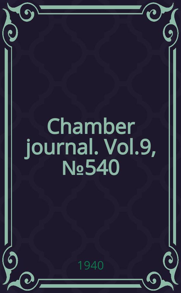 Chamber journal. Vol.9, №540