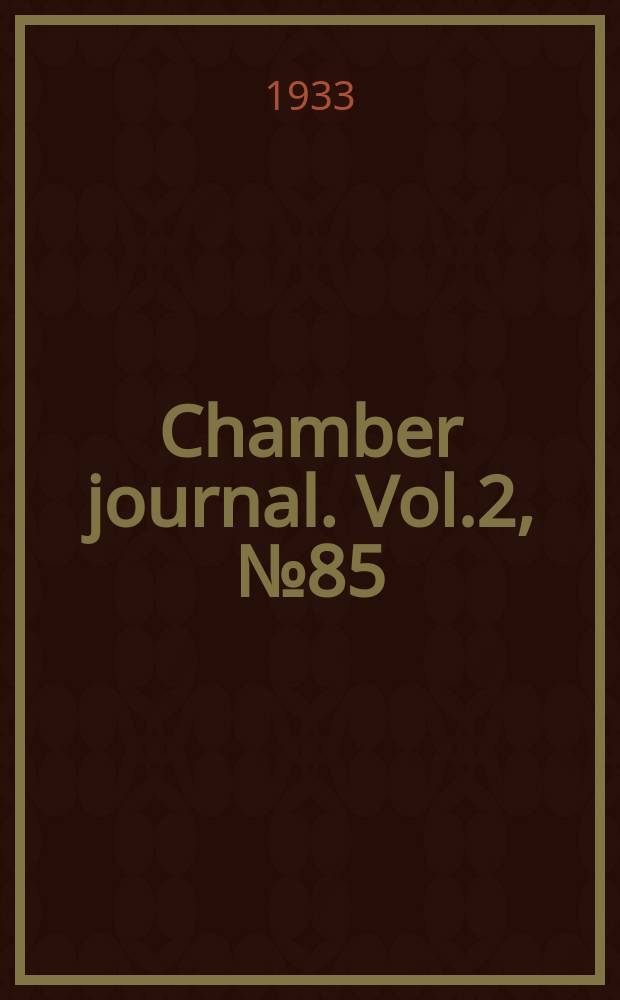 Chamber journal. Vol.2, №85