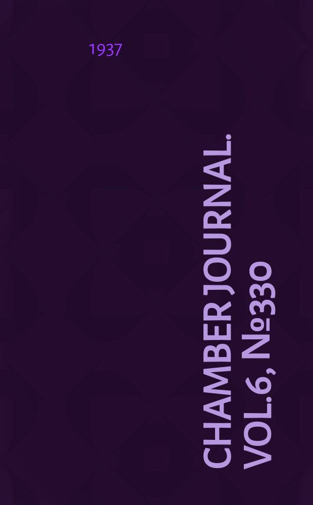 Chamber journal. Vol.6, №330