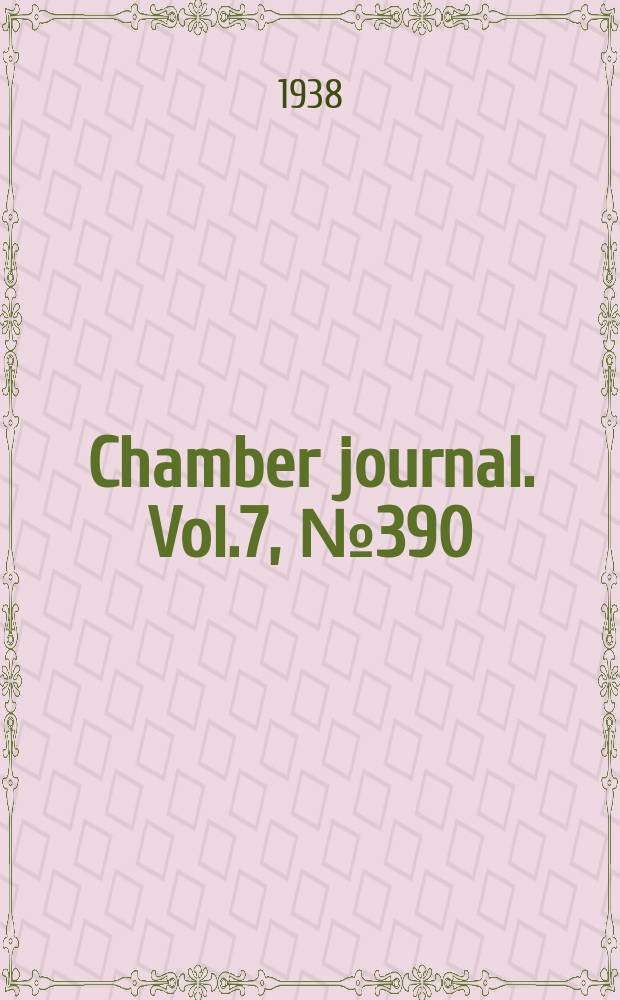 Chamber journal. Vol.7, №390