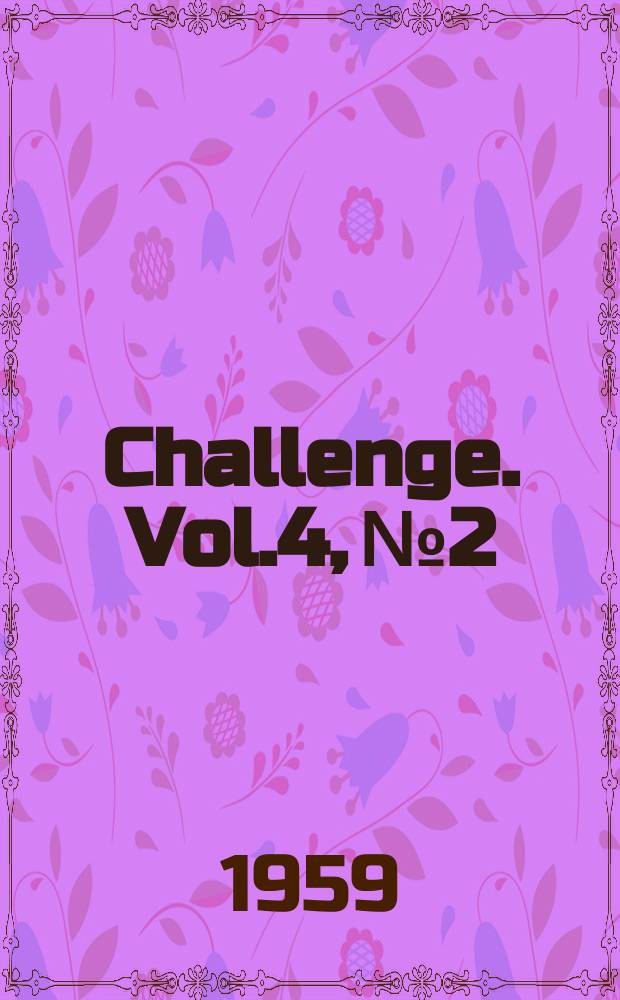 Challenge. Vol.4, №2