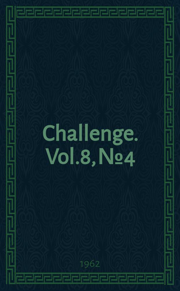 Challenge. Vol.8, №4