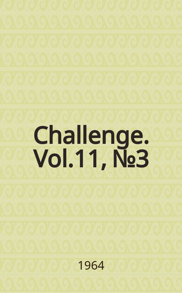 Challenge. Vol.11, №3
